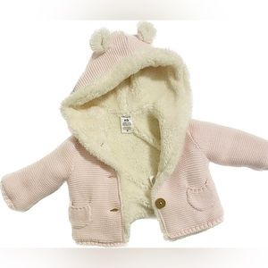Newborn Sherpa lined coat